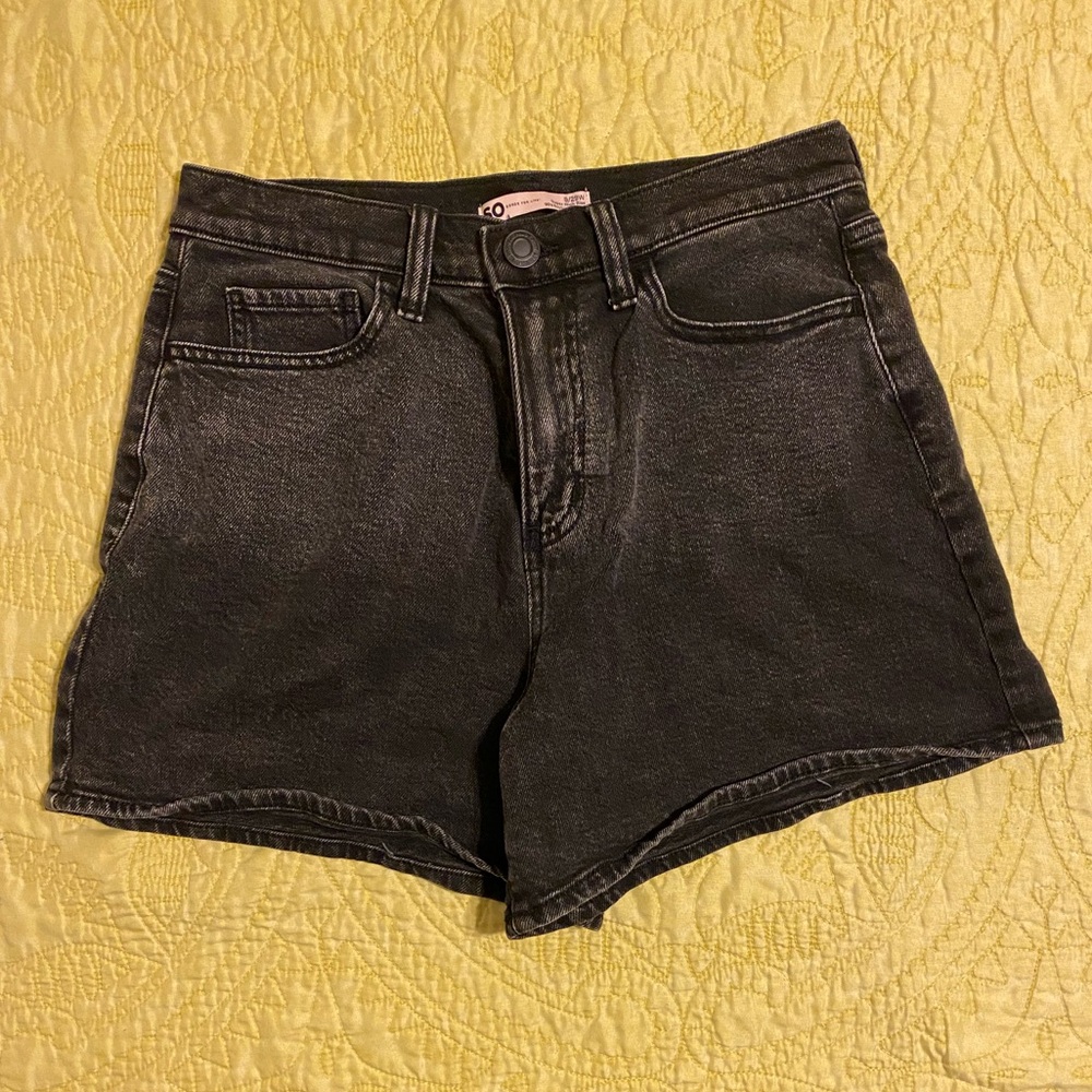 SO Women's Black High Waisted Jean Shorts